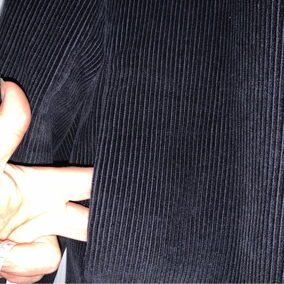 Topman Jacket Mens 38 Small Black Corduroy Bomber Full Zip Moto Casual Members - Picture 5 of 6